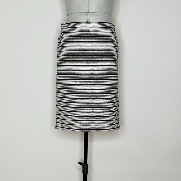 LOFT Dresses & Skirts - Ann Taylor LOFT Pull On Dark Navy and White Striped Skirt